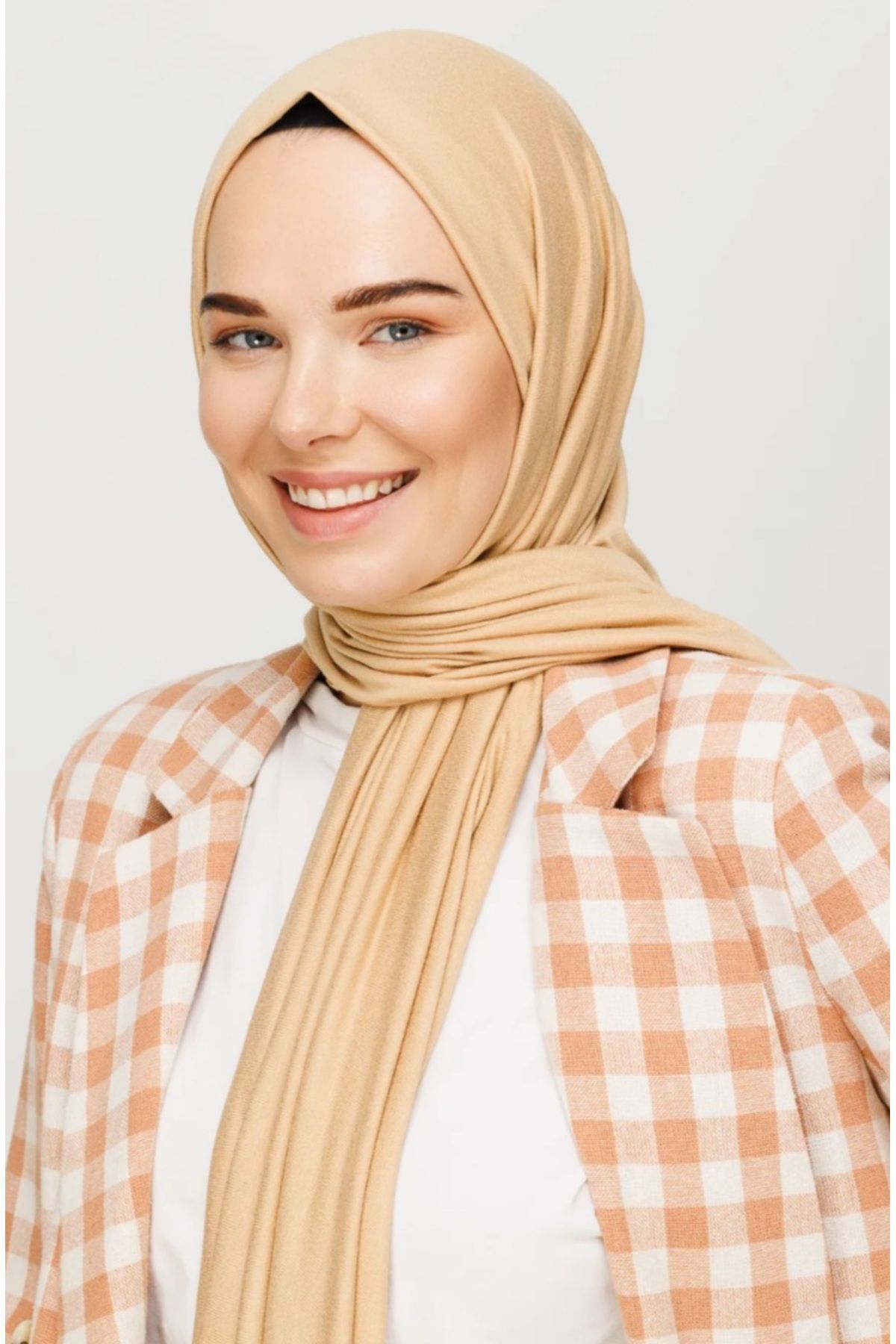 Tesettür Hijab Penye Şal Latte