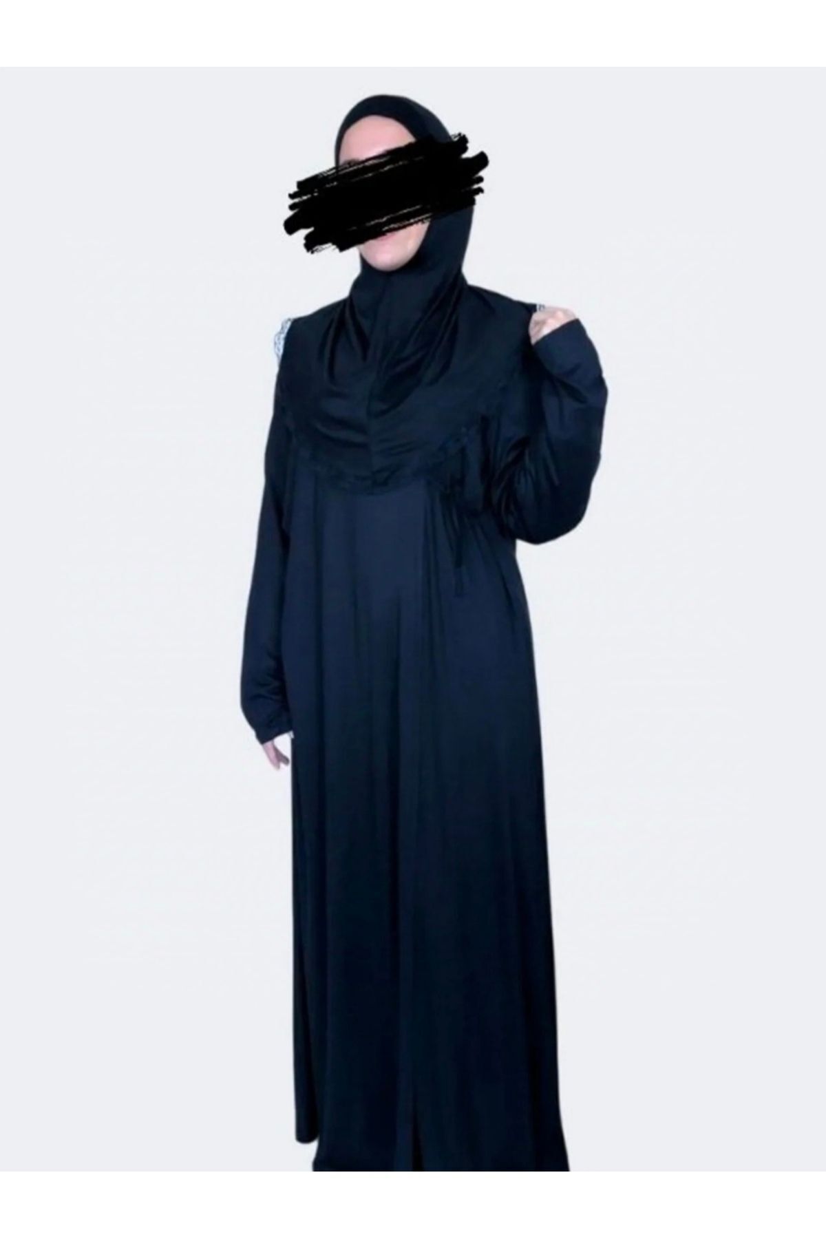 Pamuk Viskon Yandan Bağlamalı Namaz Elbisesi