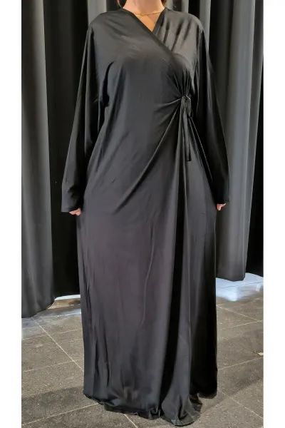 Pamuk Viskon Yandan Bağlamalı Namaz Elbisesi