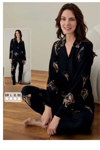 BABİ SHOP UZUN KOLLU KADİFE SÜET  PİJAMA TAKIMI