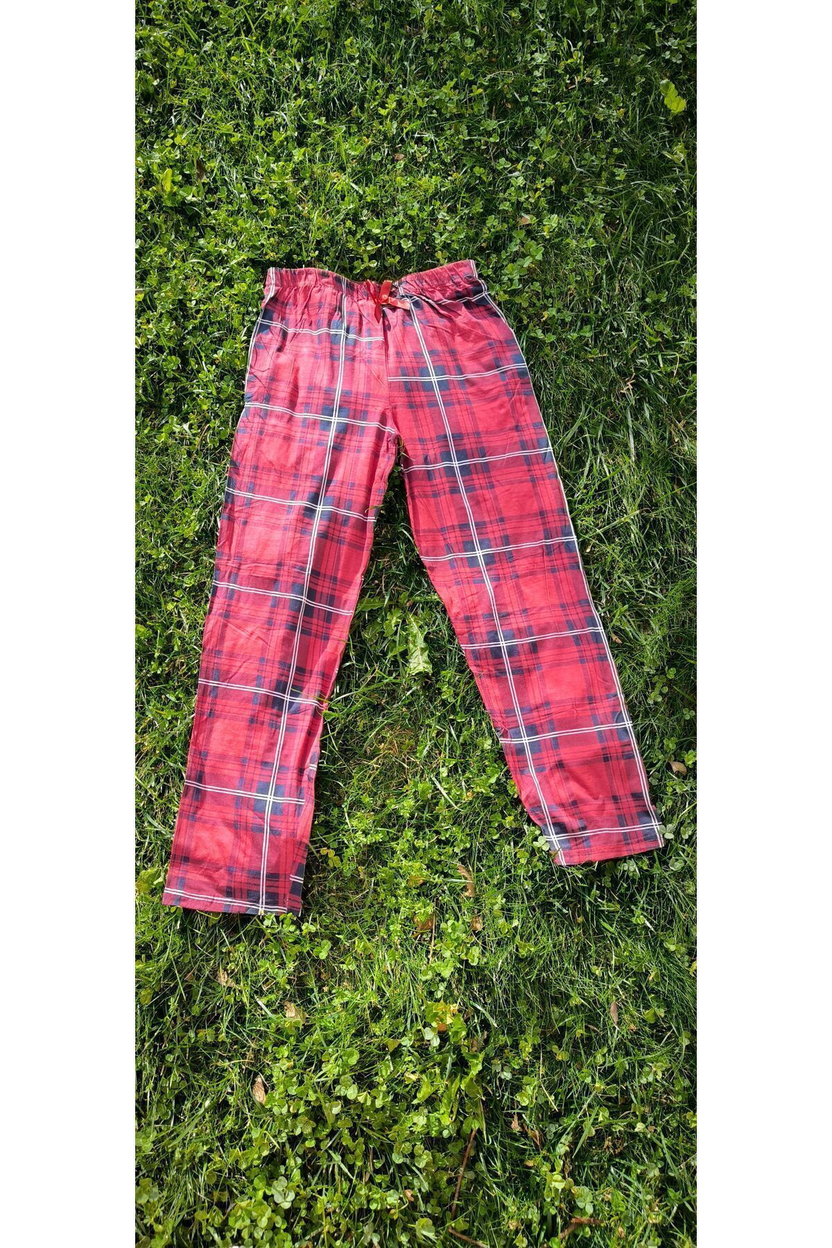 Kadın Ekose Desenli Pijama Alt