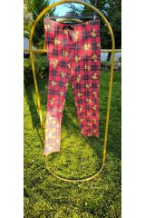 Ayıcıklı Ekose Desenli Premium Kalite Viskon Pijama Altı Kadın
