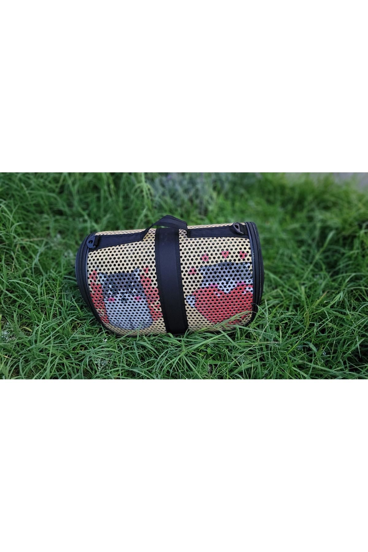 Tamamen Fermuarlı Katlanabilen Hava Alabilen 10-12 kg Taşıma Kapasiteli Kedi-Köpek Taşıma Çantası