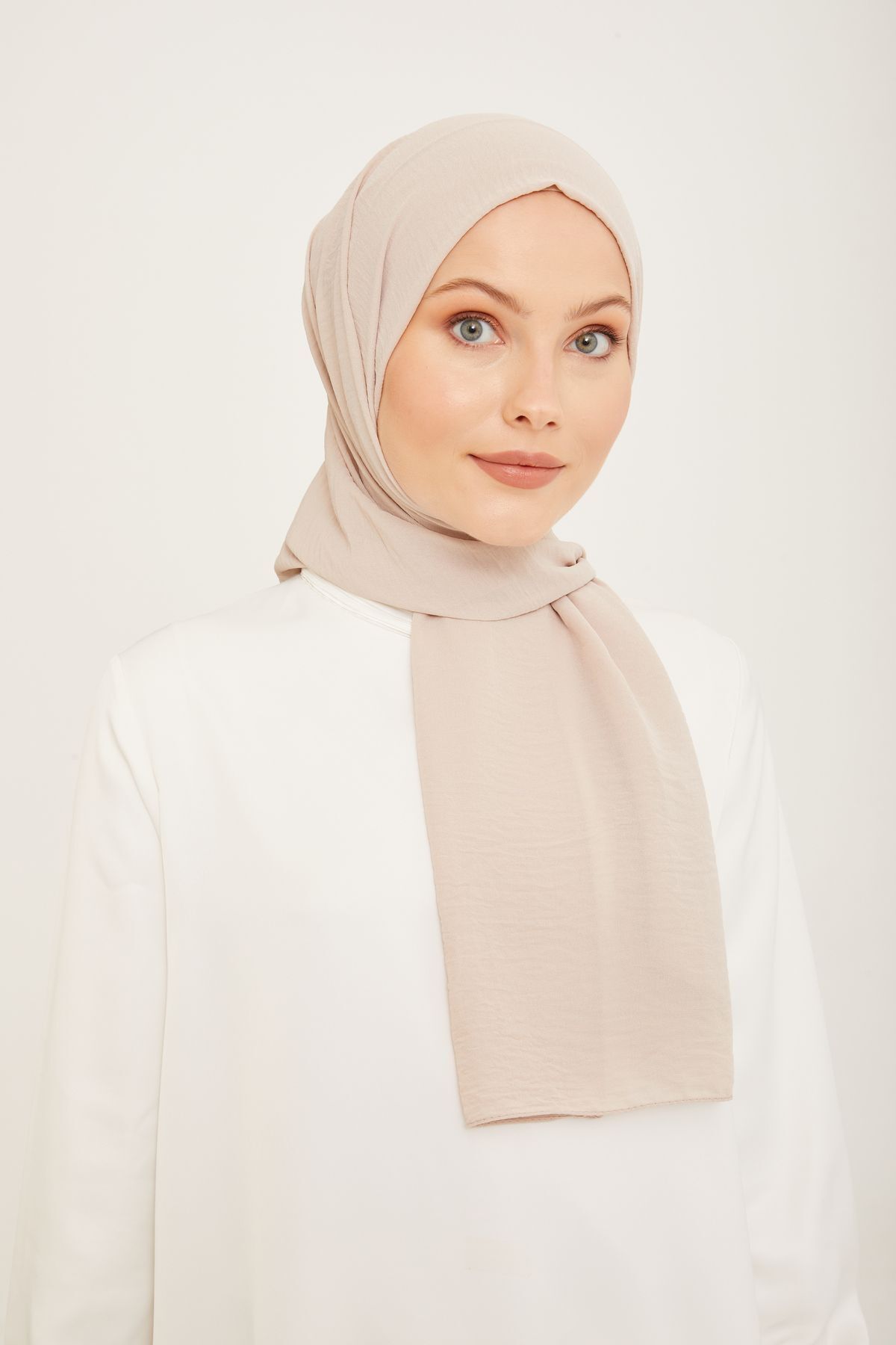 Trend Cazz Şal Kadın Tesettür Hijab BEJ