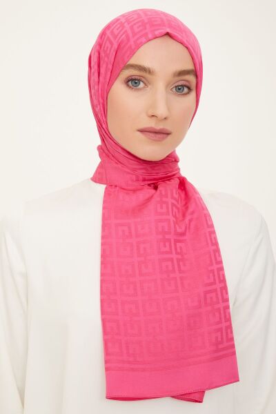 Trend Desenli Pamuk Jakar Şal Kadın Tesettür Hijab