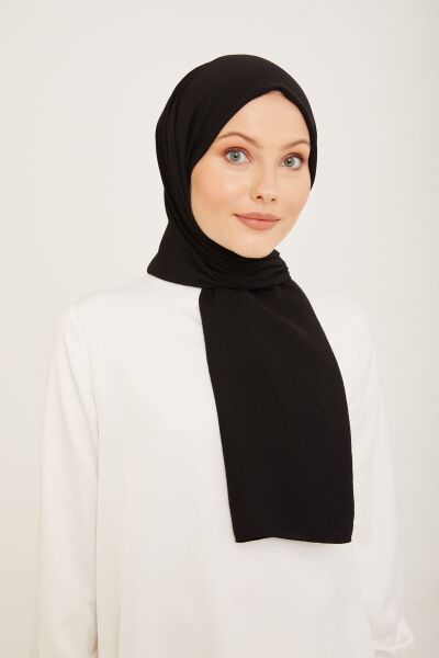 Trend Cazz Şal Kadın Tesettür Hijab SİYAH