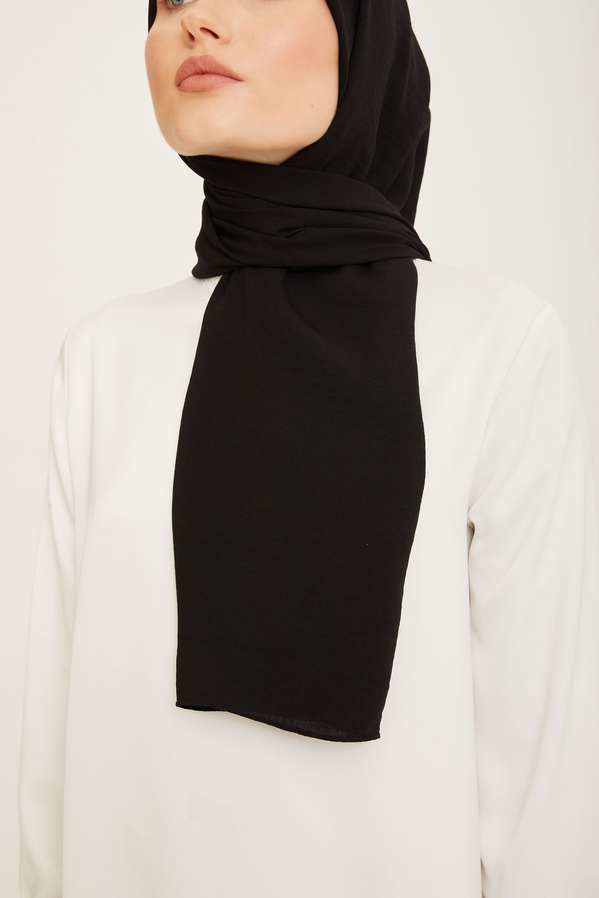 Trend Cazz Şal Kadın Tesettür Hijab SİYAH