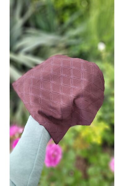 Kadın Tesettür Hijab Bambu Jakar Eşarp*Acı Kahve 7