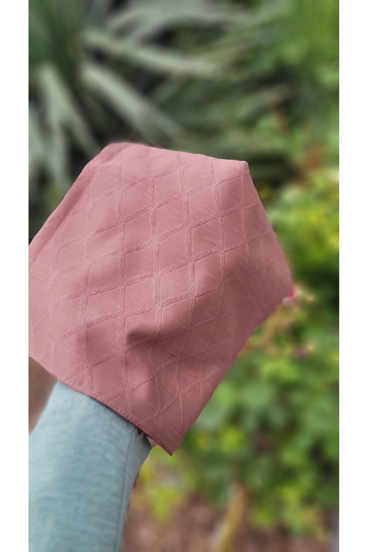 Kadın Tesettür Hijab Bambu Jakar Eşarp*Kahverengi 5