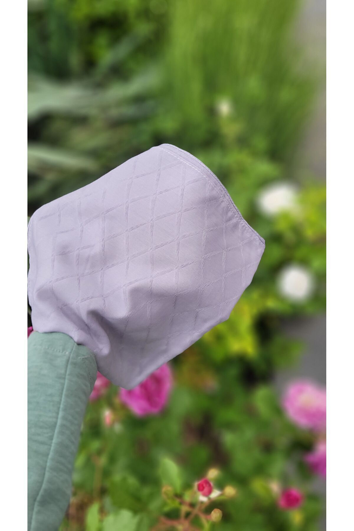 Kadın Tesettür Hijab Bambu Jakar Eşarp*Gümüş 9