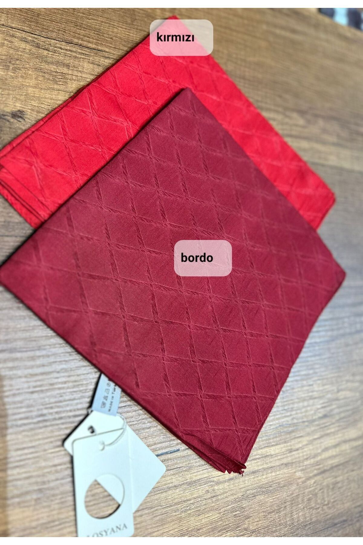 Kadın Tesettür Hijab Bambu Jakar Eşarp*Bordo 28