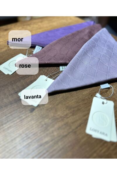Kadın Tesettür Hijab Bambu Jakar Eşarp*Mor 27