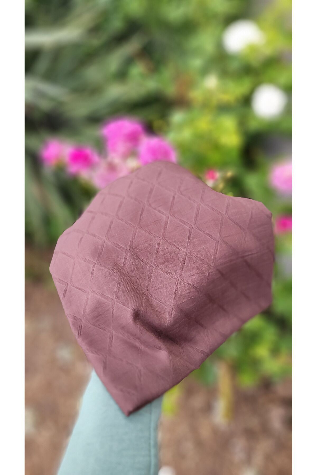 Kadın Tesettür Hijab Bambu Jakar Eşarp*Koyu Kahve 6