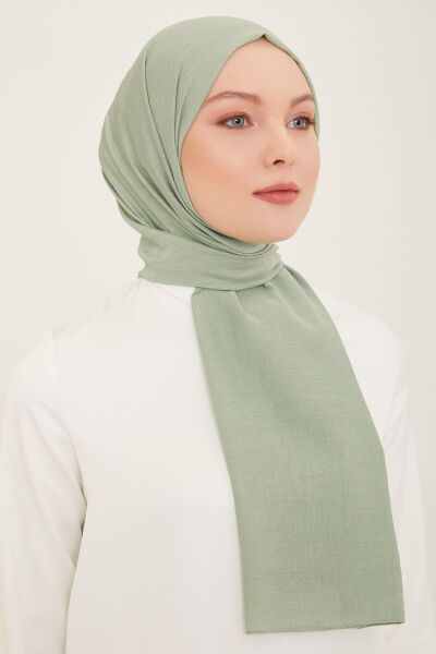 Armine Trend Woody Düz Pamuklu Şal Kadın Tesettür Hijab KÜF YEŞİLİ