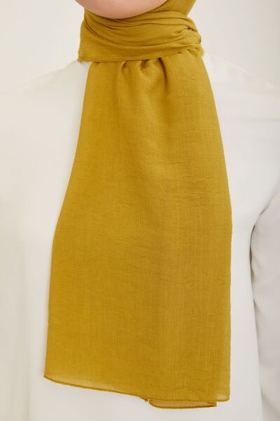 Armine Trend Woody Düz Pamuklu Şal Kadın Tesettür Hijab OLİV YEŞİL