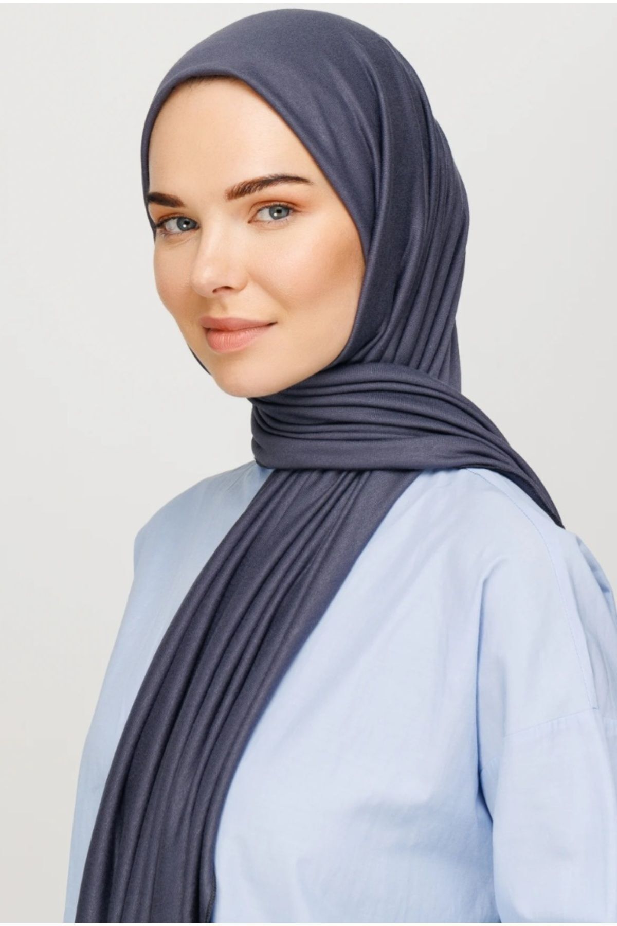 Tesettür Hijab Penye Şal Antrasit