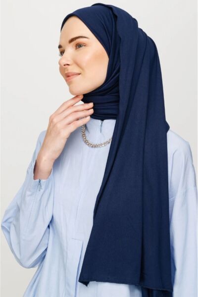 Tesettür Hijab Penye Şal Lacivert