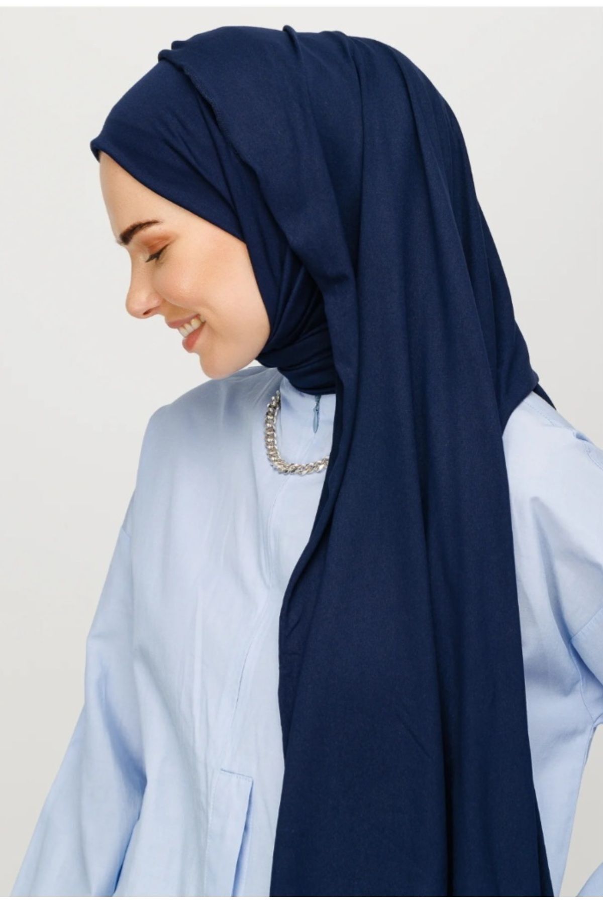 Tesettür Hijab Penye Şal Lacivert