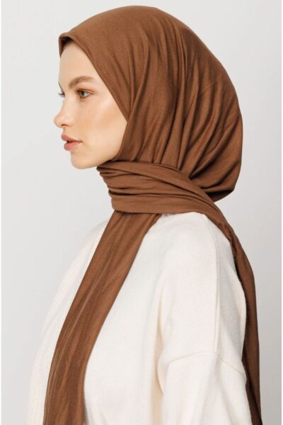Tesettür Hijab Penye Şal Tarçın