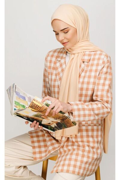 Tesettür Hijab Penye Şal Somon