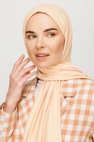 Tesettür Hijab Penye Şal Somon