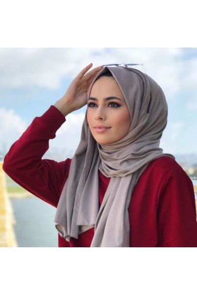 Tesettür Hijab Penye Şal Vizon