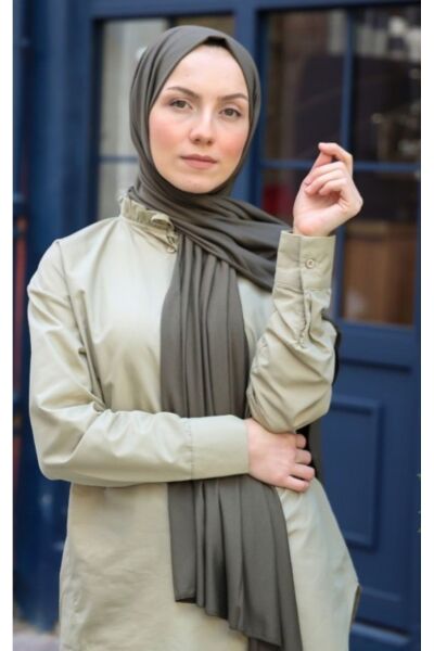 Tesettür Hijab Penye Şal Haki
