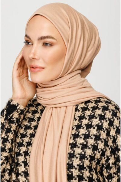 Tesettür Hijab Penye Şal Camel