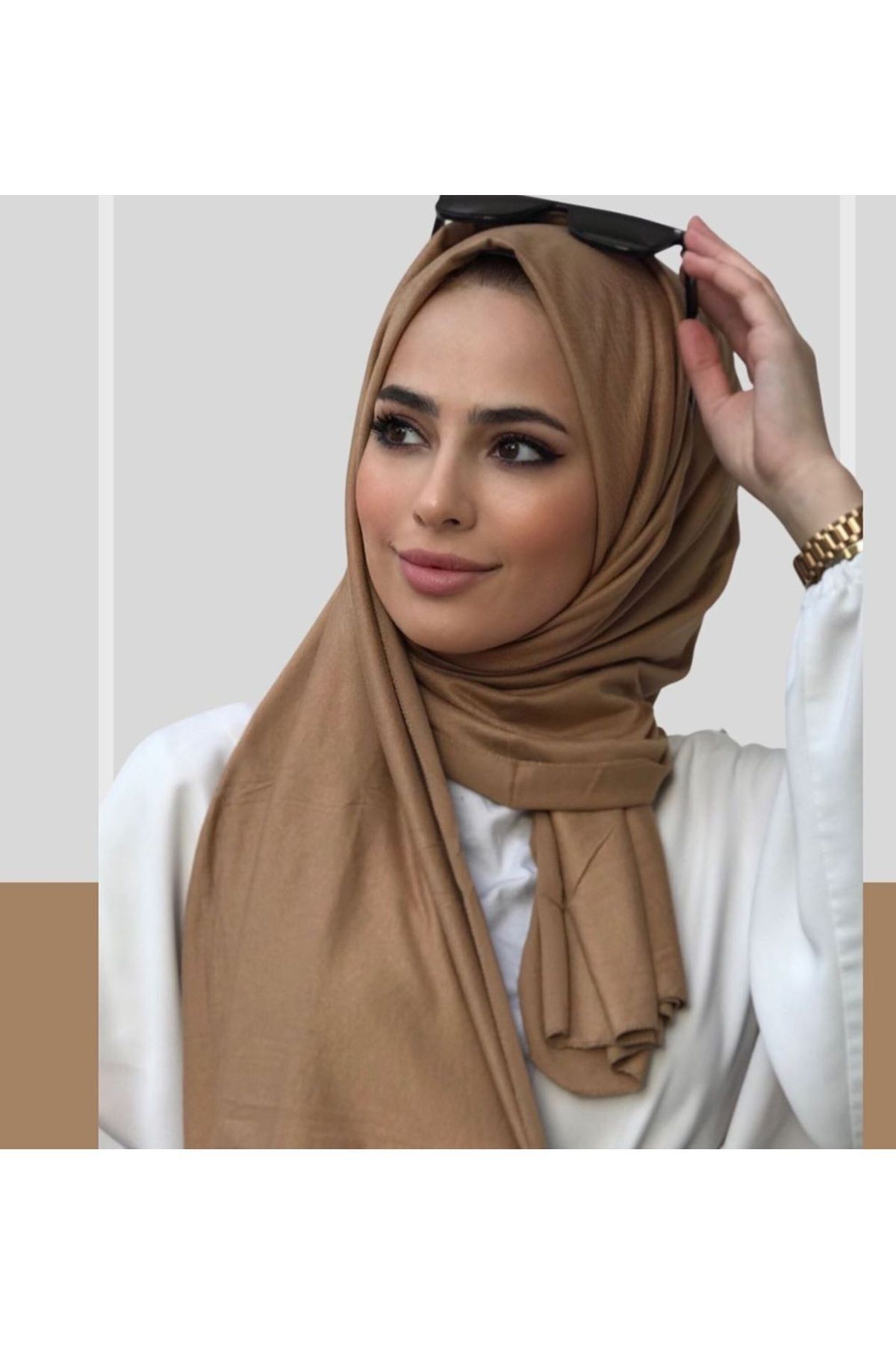 Tesettür Hijab Penye Şal Camel