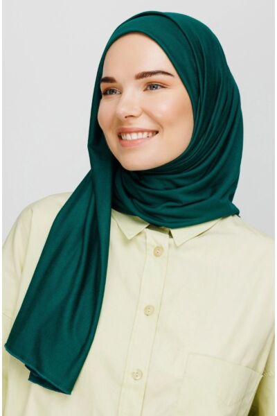 Tesettür Hijab Penye Şal Zümrüt