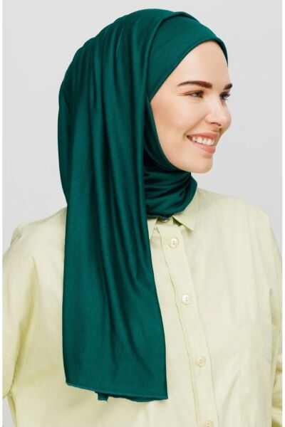 Tesettür Hijab Penye Şal Zümrüt