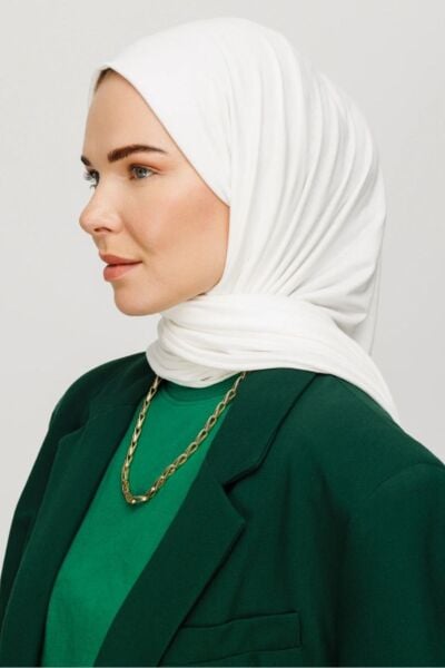 Tesettür Hijab Penye Şal Ekru