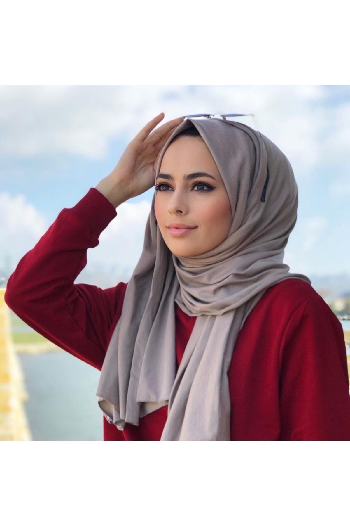 Tesettür Hijab Penye Şal Gri