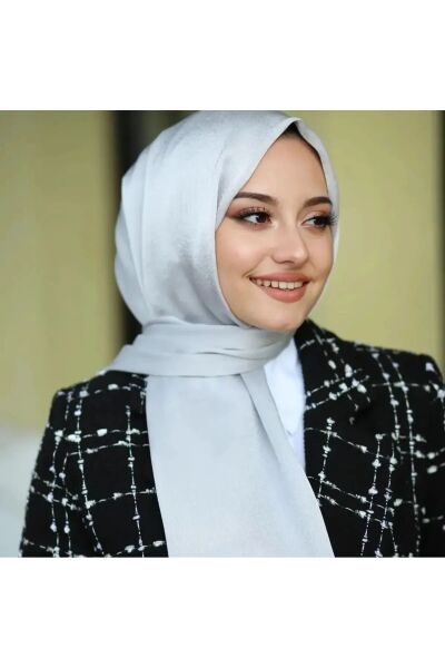 Tesettür Hijab Janjan Abiye Saten Dokulu Vual İpek Şal