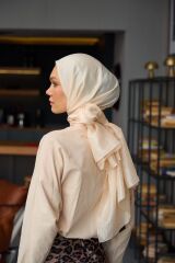 Tesettür Hijab Janjan Abiye Saten Dokulu Vual İpek Şal