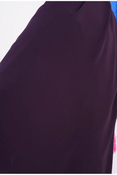 Tesettür Hijab Medine İpeği Şal Mürdüm