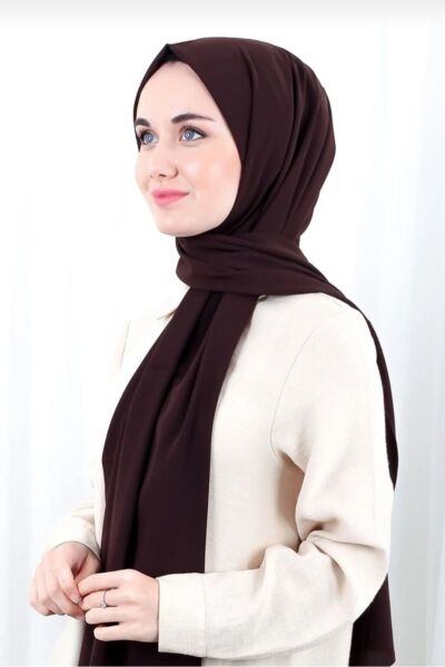 Tesettür  Medine İpeği Şal Acı Kahve