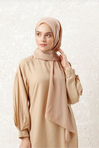 Tesettür Hijab Medine İpeği Şal Camel