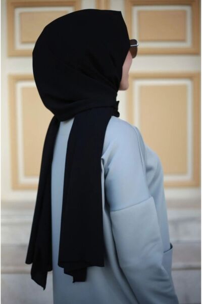 Tesettür Hijab Medine İpeği Şal Siyah