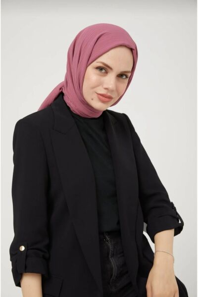 Kadın Tesettür İpeksi Krinkıl Şal*ROSE