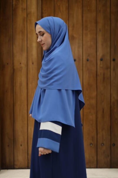 Tesettür Hijab Medine Ipeği Şal*indigo