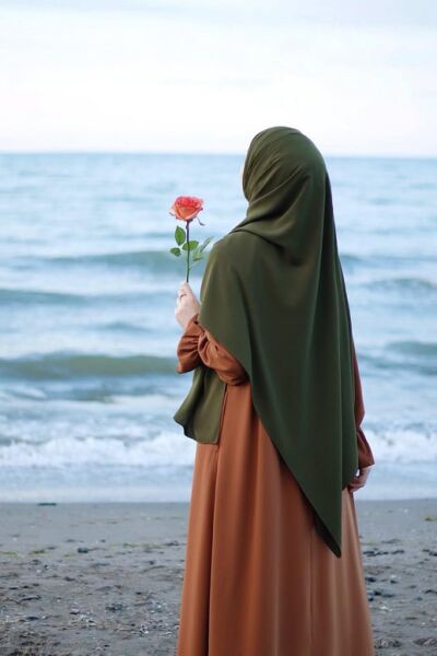 Tesettür Hijab Medine Ipeği Şal*haki