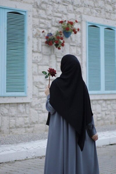 Tesettür Hijab Medine Ipeği Şal*siyah