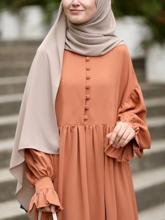Tesettür Hijab Medine Ipeği Şal*krem