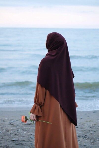 Tesettür Hijab Medine Ipeği Şal*acı Kahve