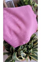 Kadın Tesettür Ipeksi Pamuk Jakar D Desen Şal*pembe