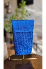 Kadın Tesettür Ipeksi Parlak Jakar D Desen Şal*indigo