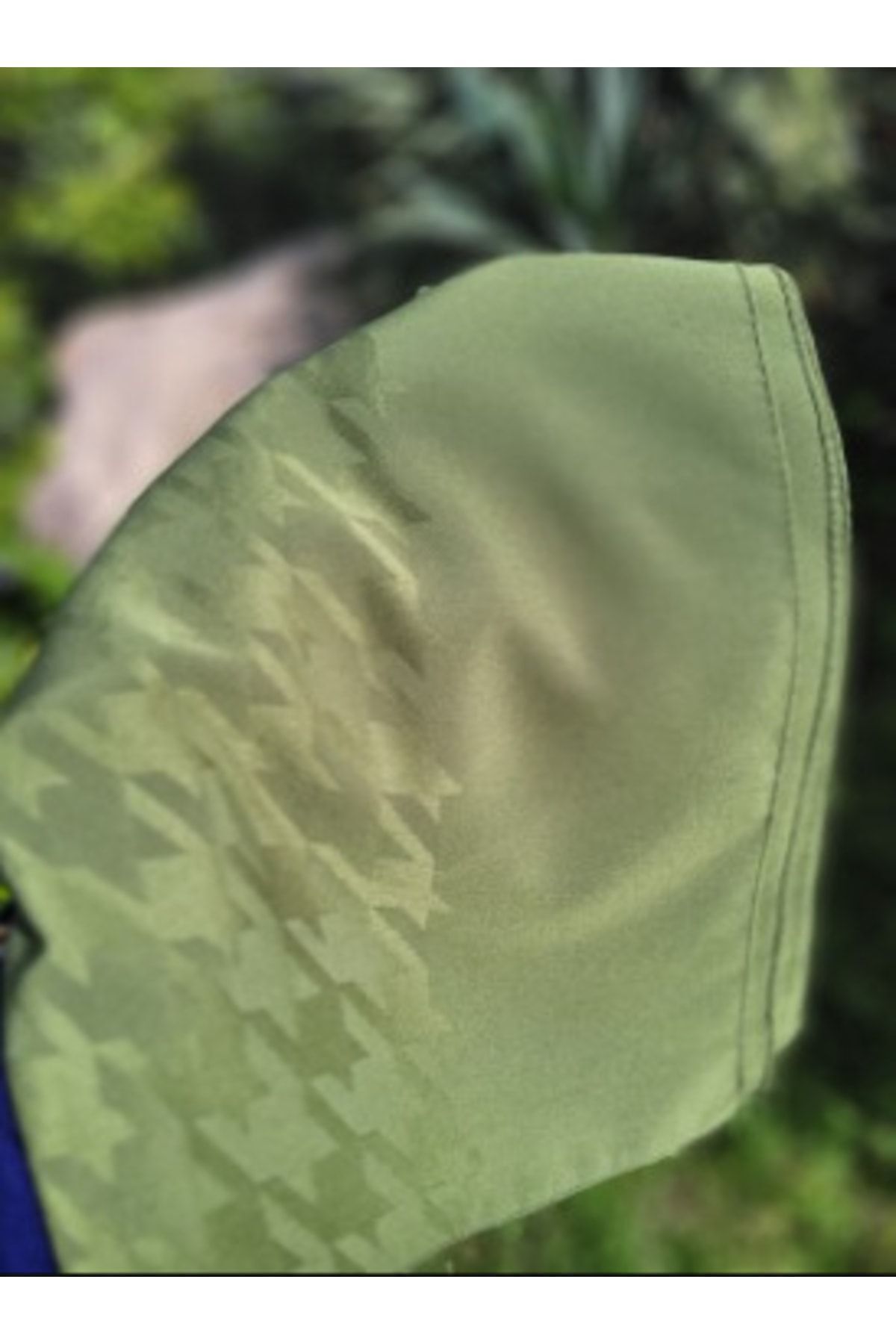 Iqrascarfs Kadın Tesettür Ipeksi Jakar Kazayağı Desen Şal*haki