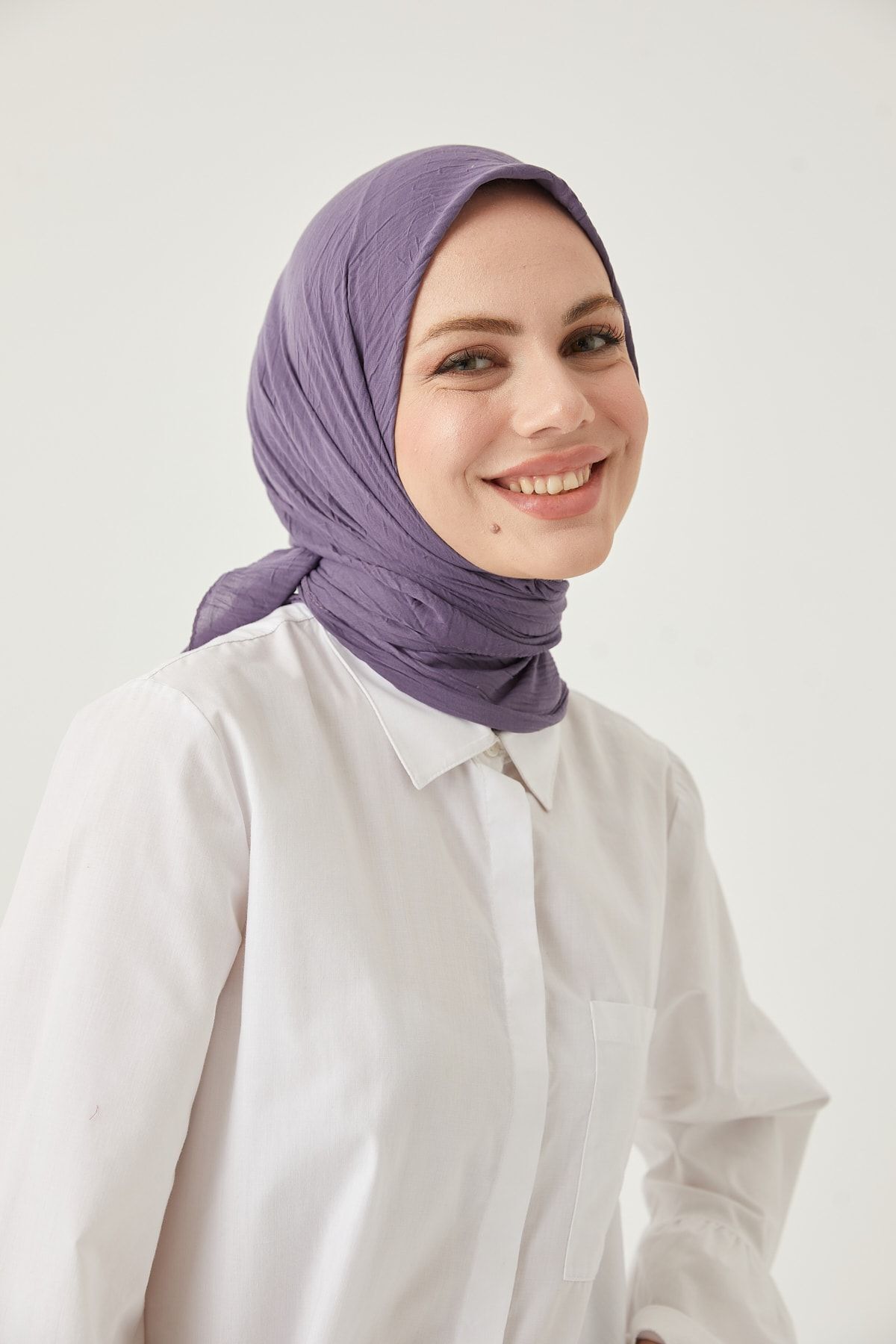 Kadın Tesettür Bambu Kraş Eşarp*Lavanta