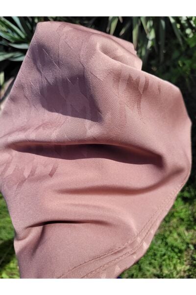 Iqrascarfs Kadın Tesettür Ipeksi Jakar Kazayağı Desen Şal*kahverengi